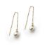 Wholesale 14K Yellow Gold White Akoya Pearl Threader Earrings