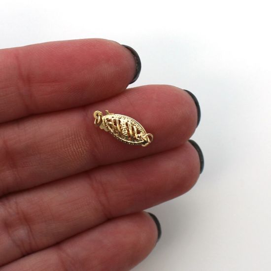 Wholesale 14K Yellow Gold Fancy Filigree Push Clasp