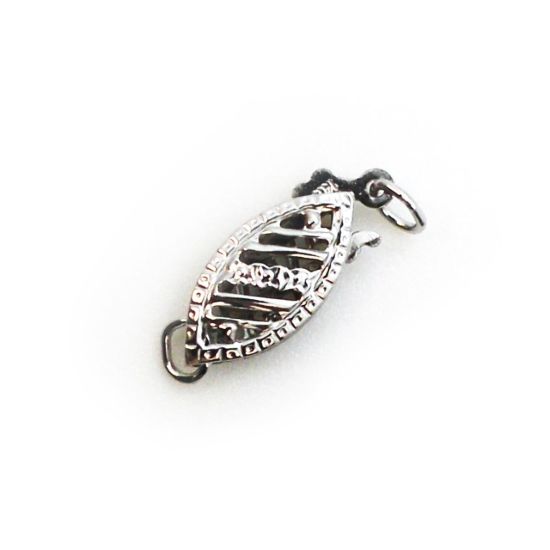 Wholesale 14K White Gold Fancy Filigree Push Clasp