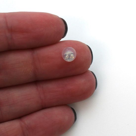 Wholesale 14K White Gold Butterfly Earring Post Backs, Earnuts in Silicone (1 pair)