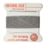 Wholesale Griffin Silk Beading Cord with Needle, Sizes 2, 4, 6 -Silk Grey Thread-Sold per 3 pack