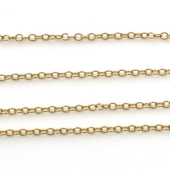 Wholesale Gold Filled Chain - 2 by 1.5mm Cable Oval (sold per foot)