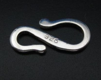 Wholesale Sterling Silver S Hook Clasps - 14.5mm (5 pcs)