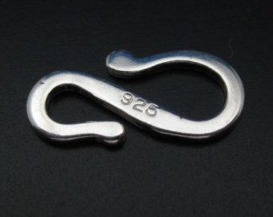 Wholesale Sterling Silver S Hook Clasps - 14.5mm (5 pcs)
