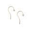 Wholesale 14K Yellow Gold Fishhook Earwires with Ball (1 pair)
