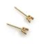 Wholesale 14K Yellow Gold 4-Prong Round Basket (15pt-3.5mm) Earring Settings and Posts  (1 pair)