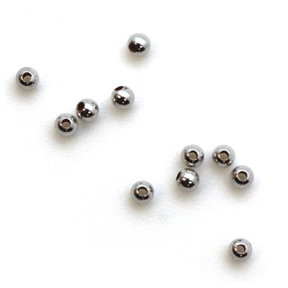 Wholesale 14K White Gold Shiny 2.5mm Beads (10 pieces)
