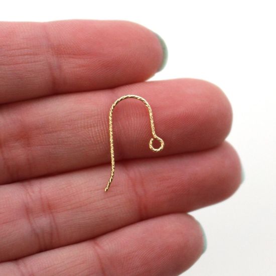 Wholesale 1/20 14K Gold Filled Sparkle French Ear Wires (1 pair)