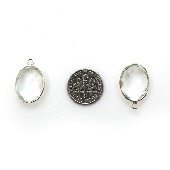 Wholesale Sterling Silver Oval Bezel Crystal Quartz Gemstone Pendant, Wholesale Gemstone Pendants for Jewelry Making