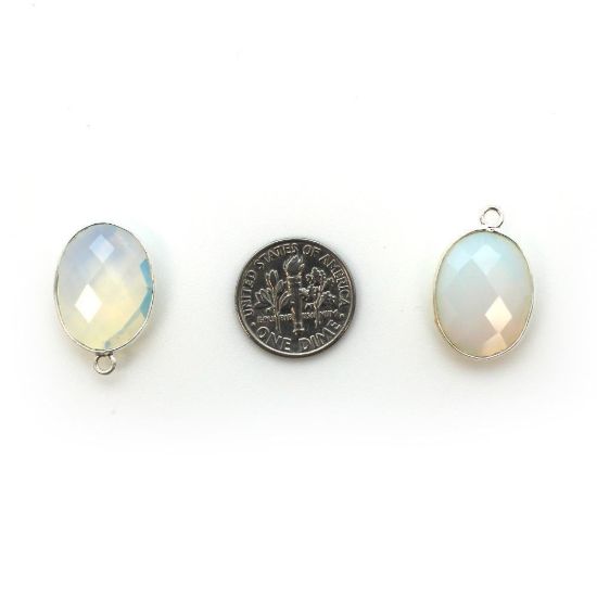 Wholesale Sterling Silver Oval Bezel Opalite Gemstone Pendant, Wholesale Gemstone Pendants for Jewelry Making