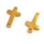 Wholesale Gold plated Sterling Silver Small Cross Charm Connector, Charms and Pendants for Jewelry Making, Wholesale Findings