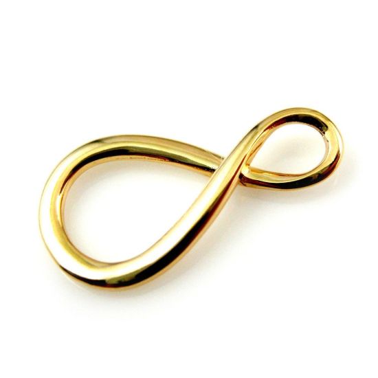 Wholesale Gold plated Sterling Silver Infinity Figure 8 Charm, Charms and Pendants for Jewelry Making, Wholesale Findings
