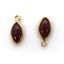Wholesale Bezel Charm Pendant - Gold Plated Sterling Silver Charm - Natural Ruby -Tiny Marquise Shape -6x13mm
