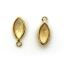 Wholesale Bezel Charm Pendant - Gold Plated Sterling Silver Charm - Natural Citrine -Tiny Marquise Shape -6x13mm