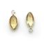 Wholesale Bezel Charm Pendant - Sterling Silver Charm - Natural Citrine -Tiny Marquise Shape -6x13mm