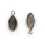 Wholesale Bezel Charm Pendant - Sterling Silver Charm - Natural Labradorite -Tiny Marquise Shape -6x13mm