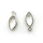 Wholesale Bezel Charm Pendant - Sterling Silver Charm - Natural Crystal -Tiny Marquise Shape -6x13mm