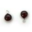 Wholesale Bezel Charm Pendant - Sterling Silver Charm - Natural  Garnet -Tiny Heart Shape -7mm