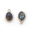 Wholesale Bezel Charm Pendant -Sterling Silver Charm - Natural Labradorite -Tiny Oval Shape