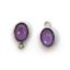 Wholesale Bezel Charm Pendant - Sterling Silver Charm - Natural Amethyst -Tiny Oval Shape
