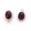Wholesale Bezel Charm Pendant - Sterling Silver Charm - Natural Ruby -Tiny Oval Shape