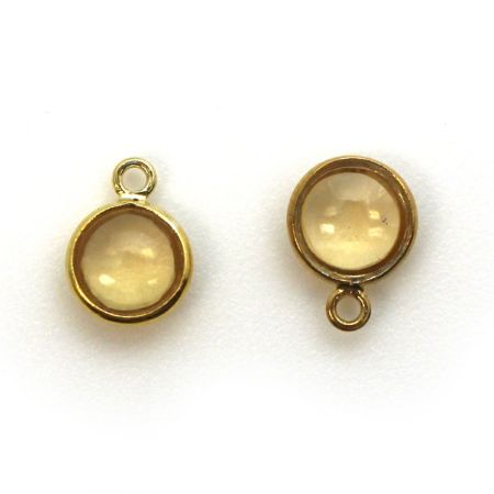 Picture for category Gold Tiny Round Natural Gemstone Pendants