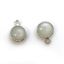 Wholesale Bezel Charm Pendant - Sterling Silver Charm - Natural Moonstone-Tiny Round Shape