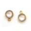 Wholesale Bezel Charm Pendant - Gold Plated Sterling Silver Charm - Natural Rose Quartz -Tiny Round Shape