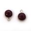 Wholesale Bezel Charm Pendant - Sterling Silver Charm - Natural Ruby -Tiny Round Shape