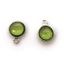 Wholesale Bezel Charm Pendant - Sterling Silver Charm - Natural Peridot -Tiny Round Shape