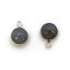 Wholesale Bezel Charm Pendant - Sterling Silver Charm - Natural Labradorite -Tiny Round Shape