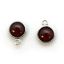 Wholesale Bezel Charm Pendant - Sterling Silver Charm - Natural Garnet-Tiny Round Shape