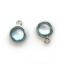 Wholesale Bezel Charm Pendant - Sterling Silver Charm - Natural Sky Blue Topaz-Tiny Round Shape