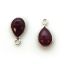 Wholesale Bezel Charm Pendant - Sterling Silver Charm - Natural Ruby -Tiny Teardrop Shape