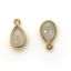 Wholesale Bezel Charm Pendant - Gold Plated Sterling Silver Charm - Natural Moonstone -Tiny Teardrop Shape