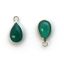Wholesale Bezel Charm Pendant - Sterling Silver Charm - Natural Green Onyx -Tiny Teardrop Shape