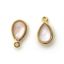 Wholesale Bezel Charm Pendant - Gold Plated Sterling Silver Charm - Natural Rose Quartz -Tiny Teardrop Shape
