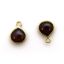 Wholesale Bezel Charm Pendant - Gold Plated Sterling Silver Charm - Natural  Garnet -Tiny Heart Shape -7mm