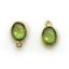 Wholesale Bezel Charm Pendant - Gold Plated Sterling Silver Charm - Natural  Peridot -Tiny Oval Shape