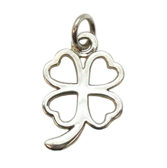 Wholesale Sterling Silver 4 leaf clover Charm, Charms and Pendants for Jewelry Making, Wholesale Findings
