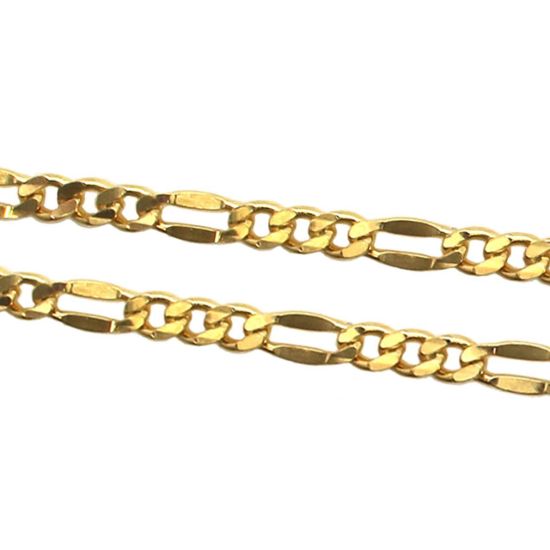 Wholesale Chain, Gold over 925 Sterling Silver Figaro Chain, Bulk Chain by the foot