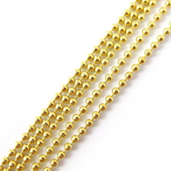 Wholesale Chain, Gold plated Sterling Silver Tiny Ball Chain 1.2mm Bulk Chain by the foot
