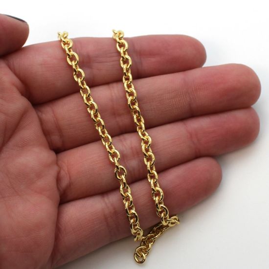 Wholesale Chain, 925 Sterling Silver 5x4mm Heavy Cable Oval Chain, bulk chain by the foot