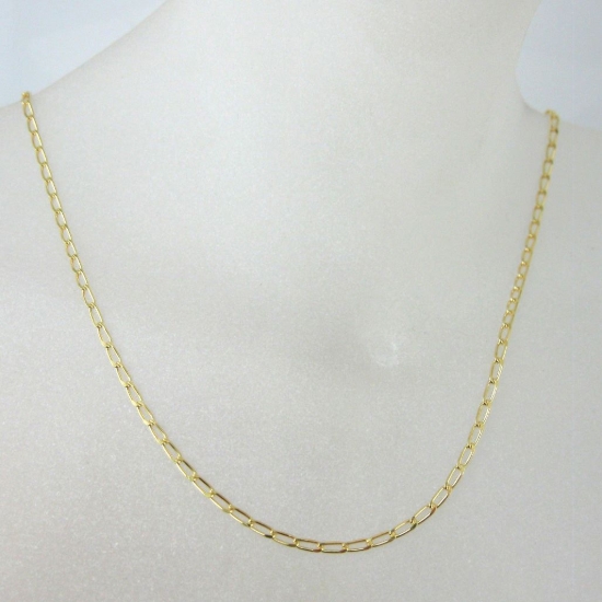 Wholesale Gold Over Sterling Silver Diamond Cut Curb Necklace Chain, Wholesale Bulk Necklace Chains