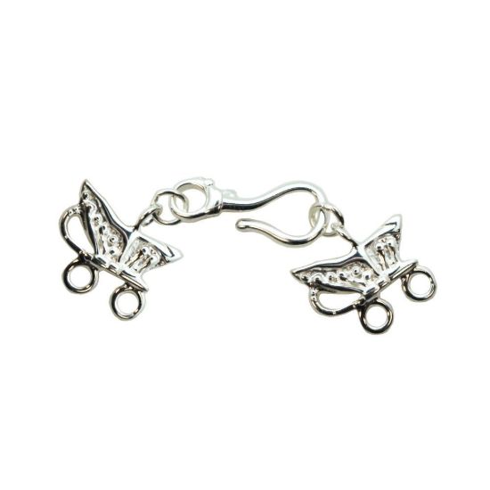 Wholesale Multi Strand Silver Clasp with Hook - 2 Strand Clasp Connectors