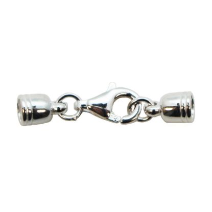 Wholesale Sterling Silver Tube End Cap and Clasp Set - 4.4mm (1 set)