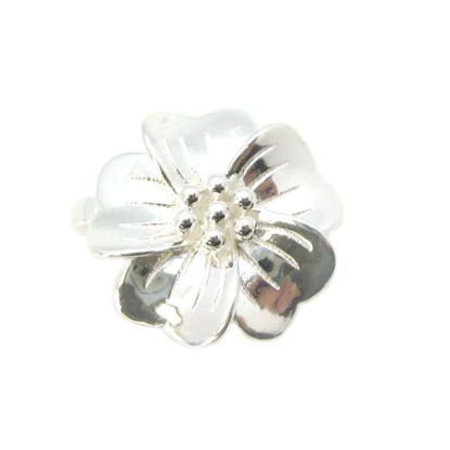 Wholesale Sterling Silver Magnetic Flower Bail Clasp - 13mm (1 clasp)