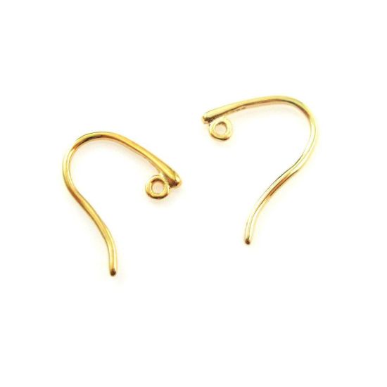 Wholesale Gold plated Sterling Silver Sleek Sexy Fishhooks for Jewelry Making, Wholesale Earwire and Findings