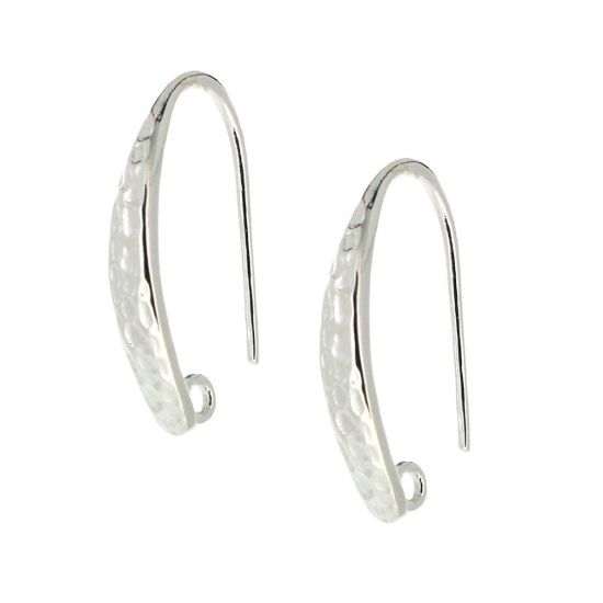 Wholesale Sterling Silver Hammered Earwire for Jewelry Making, Wholesale Earwire and Findings