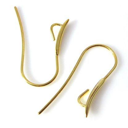 Wholesale Gold Over Sterling Silver Fancy Earring Wire Hooks for Crystals (Sold per pair)